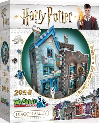 Produktbild von Wrebbit 3D Harry Potter Puzzle Ollivander's Zauberstabladen & Scribbulus 295 Teile