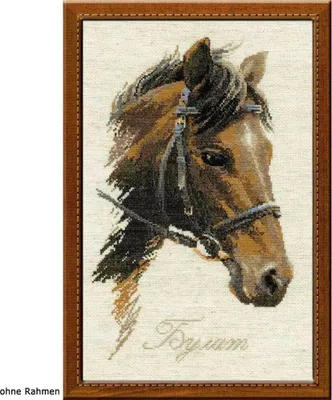 Produktbild von Riolis Kreuzstich-Set "Hengst", Zählmuster