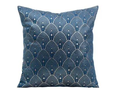 Produktbild von Dekorativer Kissenbezug Sofakissen AGNES dunkelblau marine40x40