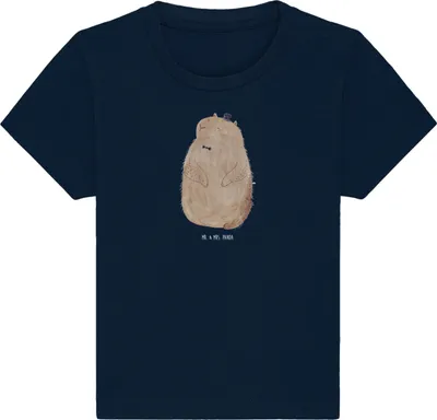 Produktbild von Mr. & Mrs. Panda  T-Shirt Murmeltier 24. - 36. Monat - French Navy - Geschenk, Babyshirt, Respekt, Kinder Oberteil, Fröhlichkeit, Freundlichkeit, Knigge, Anstand, Baby