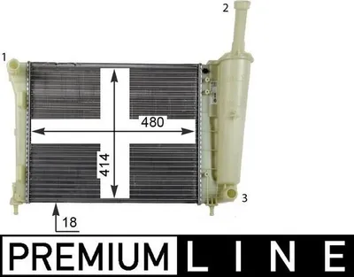 Produktbild von MAHLE CR 1859 000P Kühler Wasserkühler Motorkühler für FIAT 500 (312) 500 C (312) für FORD KA (RU8)