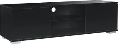 Produktbild von [en.casa]® Fernsehtisch - Schwarz 34,5x120x40 cm - TV Lowboard Board Fernseher Schrank Unterschrank