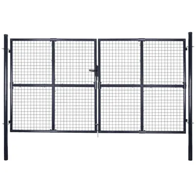 Immagine prodotto di Cancello da giardino in rete Acciaio zincato 289 x 200 cm Grigio