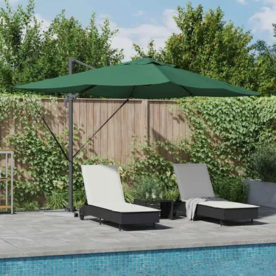 Immagine prodotto di Maison Exclusive - Ombrellone, dimensioni 352 x 251 x 265 cm, realizzato in poliestere e alluminio, colore verde