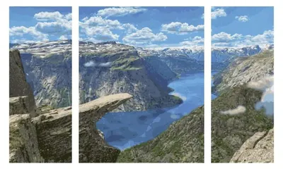 Image de Schipper Peinture par numéros Master Class Triptyque 50x80cm Trolltunga en Norvège 609260922
