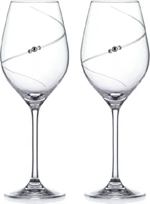 Obrázok produktu pre B.Bohemian Poháre na víno COSMIC 360 ml 2 ks, Swarovski kryštáliky