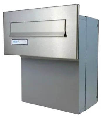 Produktbild von Edelstahl Mauerdurchwurf Briefkasten - Tiefe 18-27 cm