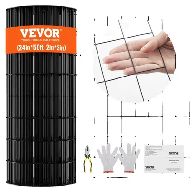 Productafbeelding van VEVOR Volieredraad, 61 x 1524 cm, omheining voor de tuin, 1,52 mm gaasrol, vinylcoating, draadhek voor kippenstallen, konijnen- en slangenomheiningen, omheiningen voor pluimveestallen