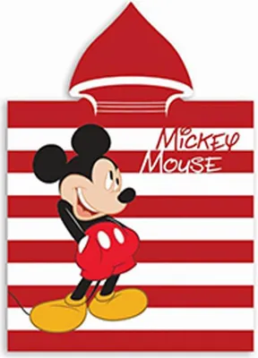 Produktbild von Mickey Mouse Poncho Kinder Badetuch Umhang Handtuch