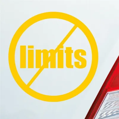 Produktbild von Auto Aufkleber No Limits Keine Speed Drive Tuning JDM 9x9 cm Gelb Sticker Heckscheibenaufkleber