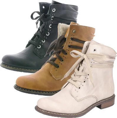 Produktbild von Rieker Damen Stiefelette Schnürboot schaftumspielende Schnürung 71218, Größe:41 EU, Farbe:Schwarz