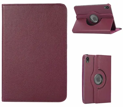 Image de Pour Apple iPad Mini 2024 8,3 pouces / Mini 6 2021 : étui en similicuir violet avec rotation à 360°