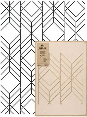 Produktbild von Wandschablone Groß Muster, Malschablone 59x95 cm Vertikale Linien Quadrat Wiederverwendbare Kunststoff, Geometrische Tapete Wandgestaltung