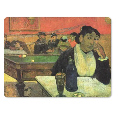 Produktbild von MuchoWow® Mauspad Mousepad Nachtcafé in Arles - Gemälde von Paul Gauguin 23x19 cm - Mousepads - Maus Mat - Pad - Mausunterlage - Schreibtischunterlage - Mauspad