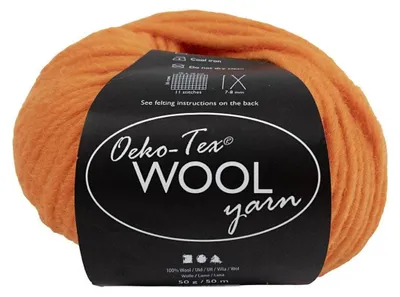 Produktbild von Kreativfirma Wollgarn Orange, 50 m