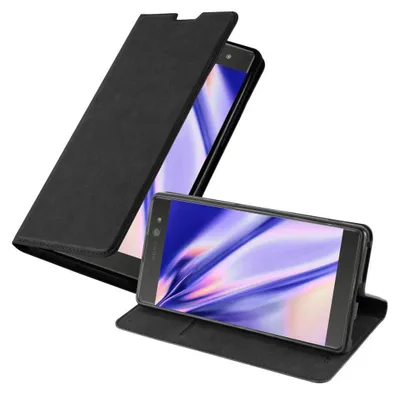 Produktbild von Cadorabo Hülle für Sony Xperia XA ULTRA Schutz Hülle in Schwarz Handyhülle Etui Case Cover Magnetverschluss