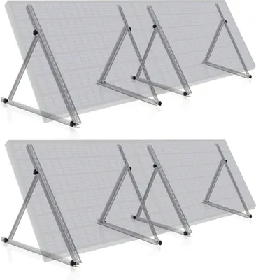 Zdjęcie produktu dla Aluminiowy wspornik panelu słonecznego Zelsius, od 0 do 90 stopni, dla czterech paneli, pręt nośny 104 cm