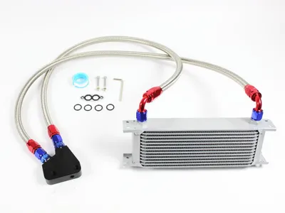 Produktbild von 13 Reihen Alu Ölkühler-Kit +Adapter für Chevrolet Corvette C5 C6 C7 Cadillac GM