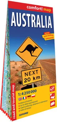 Image de Carte routière stratifiée de l'Australie 1:4 250 000