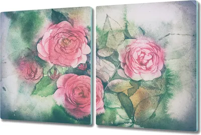 Produktbild von Glas-Herdabdeckplatte Glaskeramikkochfeld-Abdeckung Spritzschutz - 2x 40x52 cm - Dunkler Fantasiewald