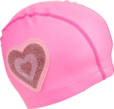 Immagine prodotto di Cuffia da bagno Bling2O per bambini - motivo a cuore - cuffia da bagno in silicone colorato