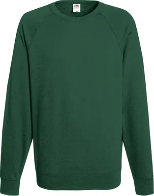 Produktbild von Fruit of the Loom - Lightweight Raglan Sweat - Bottle Green - XL