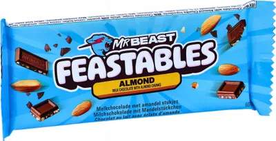 Immagine prodotto di Czekolada Mr Beast Almond z migdałami 60g