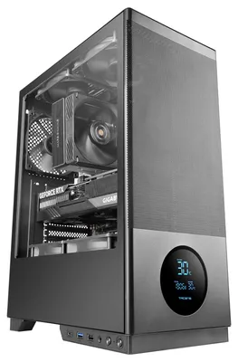Produktbild von Tacens 2SAGITTA20, Midi Tower, PC, Schwarz, ATX, micro ATX, Mini-ITX, Stahl, Gehärtetes Glas, Gaming