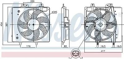 Image de NISSENS 850087 Ventilateur de radiateur