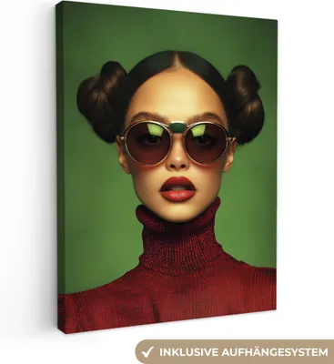 Obrázok produktu pre Obrazy na plátne 60x80 cm - Ženy, abstraktné - Abstraktné - Zelená, nástenné umenie, dekorácie do obývačky, obraz