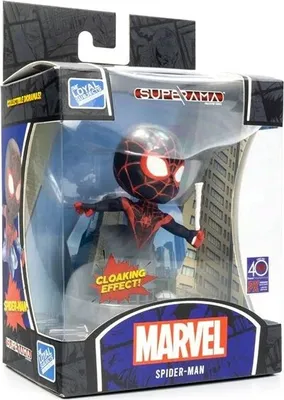 Immagine prodotto di Marvel Superama Mini Diorama Spider-Man (Miles Morales) con effetto mantello 10 cm