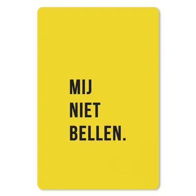 Produktbild von MuchoWow® Mauspad Mousepad Zitate - Sprichwörter - Ruf mich nicht an. - Gelb - Schwarz 40x60 cm - Mousepads - Maus Mat - Pad - Mausunterlage - Schreibtisch Accesoire