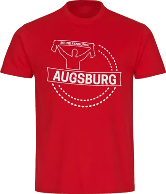 Produktbild von multifanshop Herren T-Shirt - Augsburg - Meine Fankurve, rot, Größe 4XL