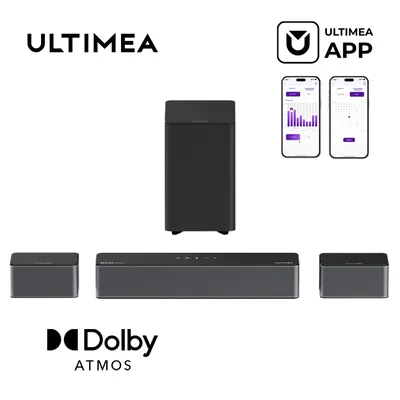 Produktbild von ULTIMEA 5.1 Soundbar mit Dolby Atmos, 3D Surround Sound System, Soundbar für TV Geräte mit Subwoofer, 2 Rear-Lautsprechern, Bluetooth 5.3
