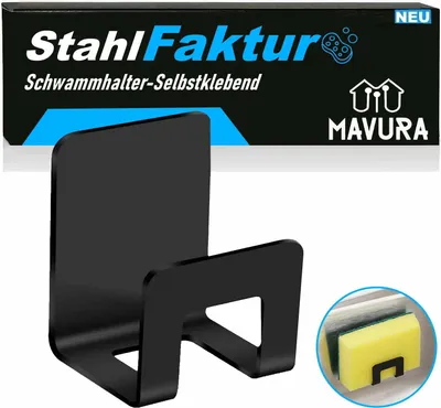 Obrázek produktu pro StahlFaktur nerezový držák na houbičky kuchyňský nástěnný háček organizér samolepicí
