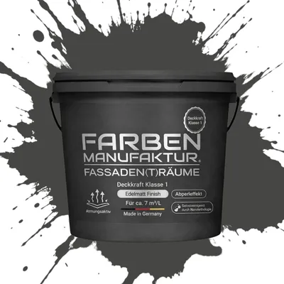 Produktbild von Farben Manufaktur Silikonharz-Fassadenfarbe – Umbragrau RAL 7022 – 5 L