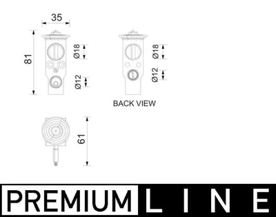 Produktbild von MAHLE Expansionsventil Klimaanlage AVE 210 000P für AUDI A4 B9 Avant (8W5, 8WD) 35,0mm 26mm