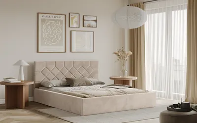Obrázek produktu pro Postel MARSALA 160x200 béžová s úložným prostorem