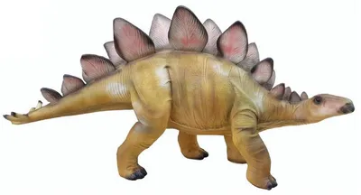 Image de Casa Padrino Sculpture décorative XXL Dinosaure Stegosaurus Beige / Gris 100 cm - Figurine décorative de jardin