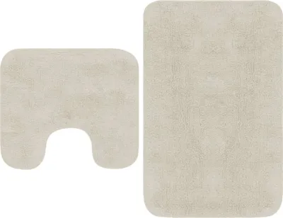 Produktbild von Möbel Badematten-Set 2-tlg. Stoff Weiß - Badematten 133232