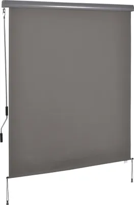 Zdjęcie produktu dla Outsunny markiza pionowa markiza balkonowa markiza pionowa ochrona przed wiatrem roleta boczna ekran prywatności z korbą ręczną tkanina poliestrowa + aluminium szary 160 x 250 cm
