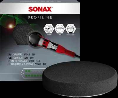 Produktbild von Sonax Schaumpad weich 160, Polierscheibe, 16 cm, Schwarz, 1 Stück(e)