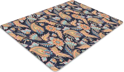Produktbild von Stuhlunterlage Bürostuhlunterlage 120 cm x 90 cm Bodenmatte Bürostuhlunterlage - Paisley