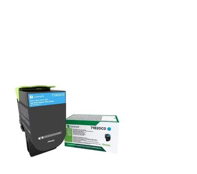 Produktbild von Lexmark X317 - Cyan - original - Tonerpatrone LCCP, LRP - für Lexmark CS317dn, CS417dn, CS517de, CX317dn, CX417de