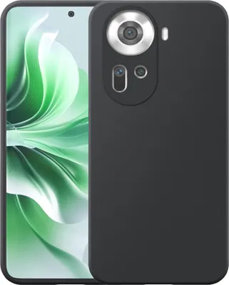 Immagine prodotto di Adatto per Oppo Reno 11 Telefono Custodia nera flessibile in silicone TPU - Custodia flessibile posteriore in silicone TPU - Nero - Smartphonics