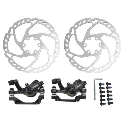 Produktbild von WAKE Fahrrad Scheibenbremse Kit Bike Aluminiumlegierung Vorne Hinten Scheibenbremse Sattel Set 160mm Rotor