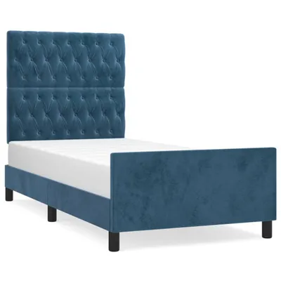 Immagine prodotto di vidaXL Struttura letto senza materasso blu scuro 100x200 cm velluto