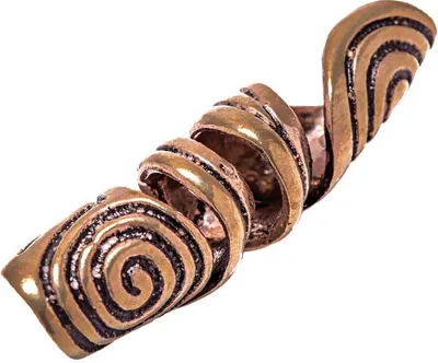 Produktbild von Große Haar Bartperle Swirl Lebens Spiralen Bronze 7681
