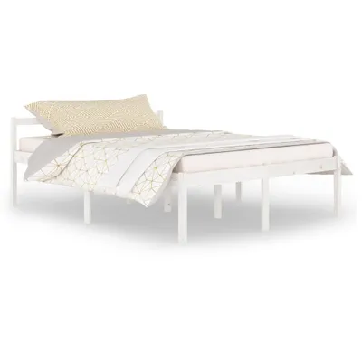 Produktbild von Seniorenbett Weiß 150x200 cm Massivholz Kiefer