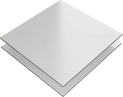 Produktbild von 10 x 100cm, Aluverbundplatte in Silber | Alu dibond 3mm, Spritzschutz, Küchenspiegel, Duschrückwand, Fliesenersatz, Werbeschild, Display uvm.